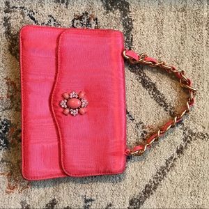 Orange Banana Republic handbag looks vintage